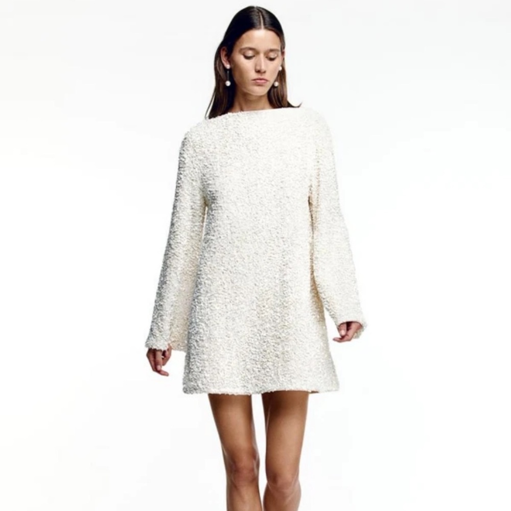 H&M White Sequin Dress L